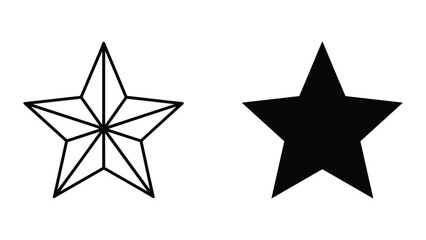 Obraz premium Black star shapes on a white background for design and decoration purposes