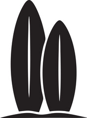 Fototapeta premium Surfboard, surf boards, black surfboard, vector surfboards, surfing icons