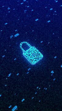 Hacking Digital Data Protection safety Program code system. security in digital cyberspace. Electronic virtual firewall. Coded protection system against hacking threats and cyber attacks.