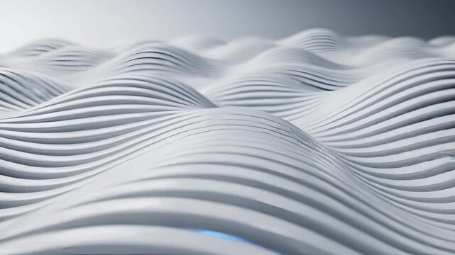Abstract 3D Wavy Surface Texture with Rippling Lines.