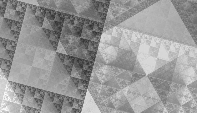 Abstract white and gray geometric banner with triangles shapes overlay background and halftone texture. Dot texture