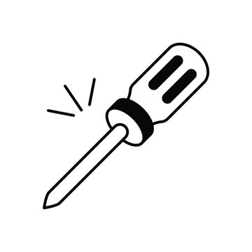 Screwdriver icon clean and modern vector illustration