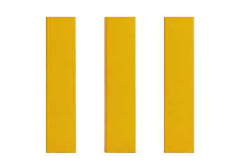 Naklejka premium Three yellow vertical bars in a row