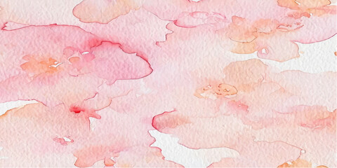Obraz premium Abstract watercolor background with pink rose petals featuring a textured paper design and grunge paint pattern for an artistic wall surface