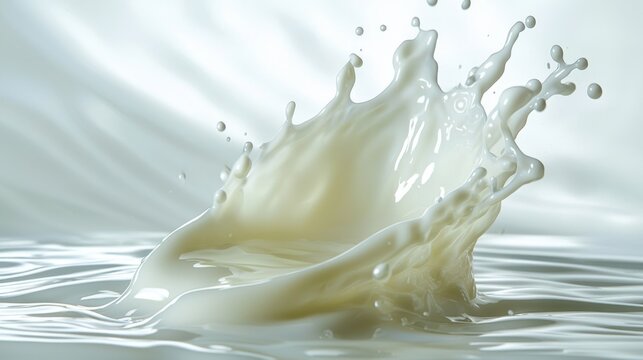 Milk splash mid air intersecting streams geometric patterns cross paths surface below three distinct angles converging space droplets separate flows