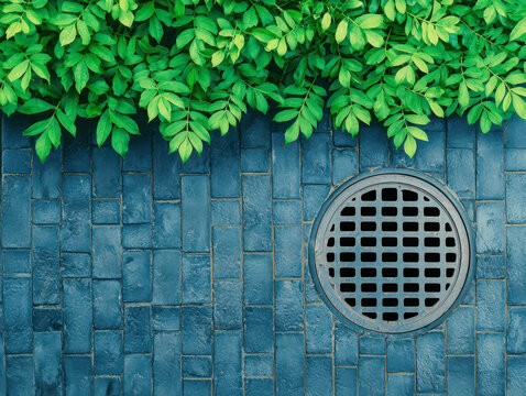City street designed with circular systems rainwater capture, greywater reuse, and bio-waste cycling