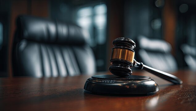 The weight of justice, a solemn moment