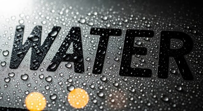 Water Droplets on a Metallic Surface.