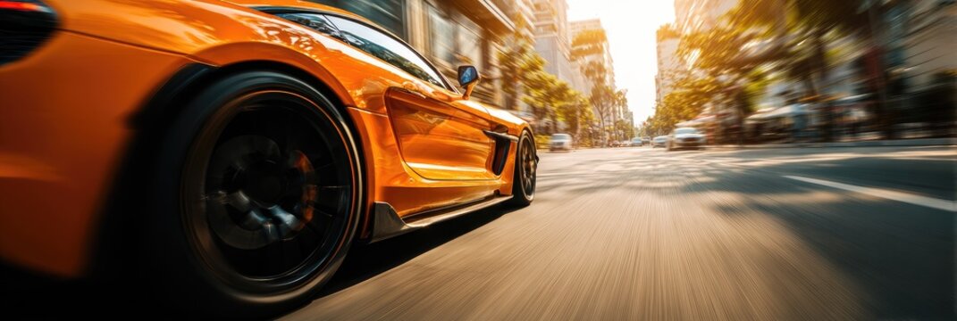 Velocity and chromatic intensity converge in a dynamic urban vista.