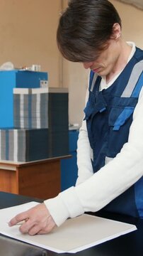 Printing process - feeding sheets of paper, polygraph industry, wide angle