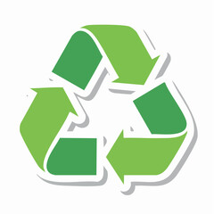 Obraz premium Green Recycling Symbol Icon