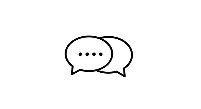 Speech Bubbles Communication Symbol Icon.