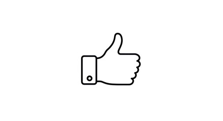 Obraz premium thumbs up icon hand gesture approval.