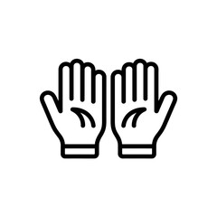 Obraz premium A hand icon with palm facing outward in a stop gesture vector illustration