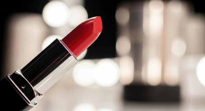 Vibrant Red Lipstick - A Bold Beauty Statement.