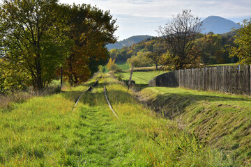 Fototapeta premium Closed track Radejčín - Dobkovičky - Chotiměř Ceske stredohori