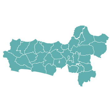 Central Java Province Map, Jawa Tengah Indonesia