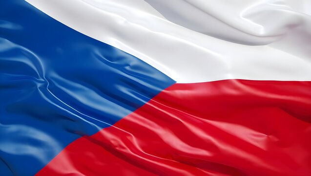 Czech flag ripples