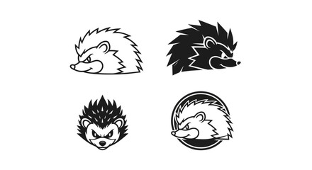 Hedgehog Vector Graphics - A Collection of Angry and Focused Designs. © dimas