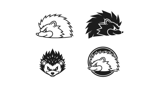 Hedgehog Vector Graphics - A Collection of Angry and Focused Designs.