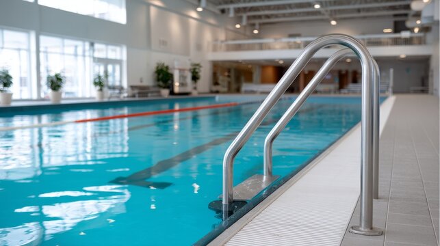 Indoor Swimming Pool with Stainless Steel Ladder