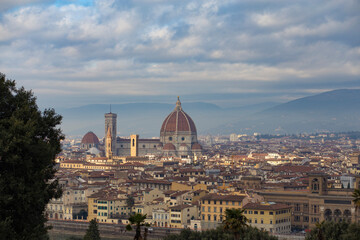 Naklejka premium Beautiful Duomo Cathedral skyline in Florence, Italy