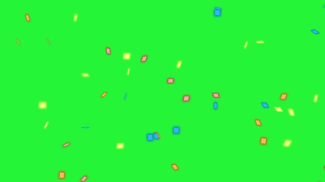 glowing ribbon video fluttering upwards on green scren