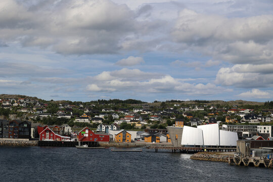 View of the Norwegian coastal town of Rorvik