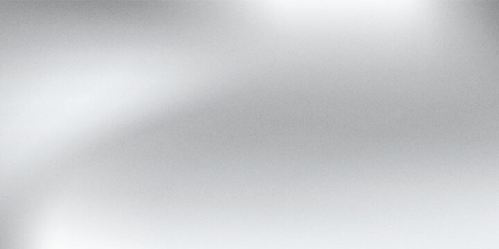 Elegant silver and light grey mesh gradient background with a refined grainy noise texture.
