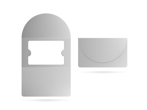 Envelope with a plastic card mockup