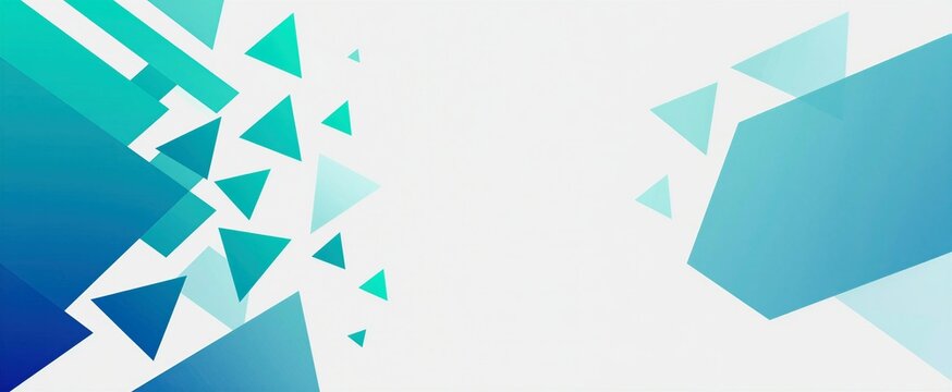 Digital Graphic With Geometric Shapes In Varying Shades Of Blue Against White Background Main Subject Array Triangles Solid Others Outlined Filled