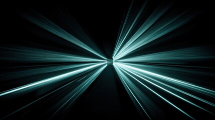 Fototapeta premium Abstract light beams representing high-speed data transmission channels in a futuristic digital environment