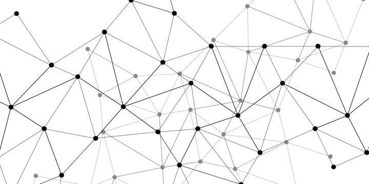 Vector Interconnected web of points and lines suggesting intricate digital network, with seamless connectivity in abstract display of the digital age.