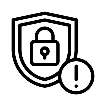 data breach line icon