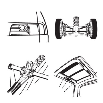 Axle Assembly and Suspension System Automotive Diagram Set