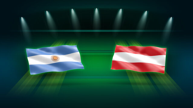 International Soccer Match Preview &ndash; Argentina vs Austria with Flags