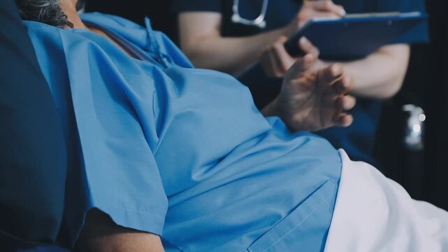 Positive female caregiver visit smiling senior disabled grandmother check heart rate, young woman doctor use statoscope do regular checkup of old lady patient at home, elderly healthcare concept