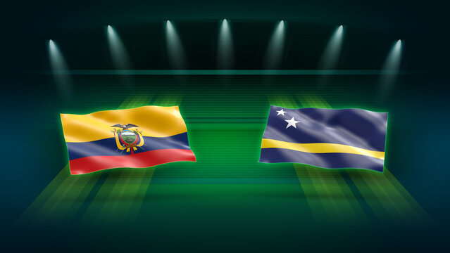 International Soccer Match Preview &ndash; Ecuador vs Curacao with Flags