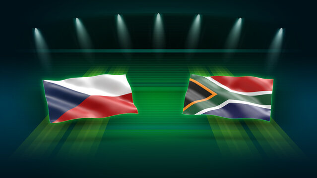 International Soccer Match Preview &ndash; Czechia vs South Africa with Flags