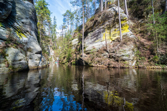 Rock city of Adrspach in the Czech Republic - a national reserve