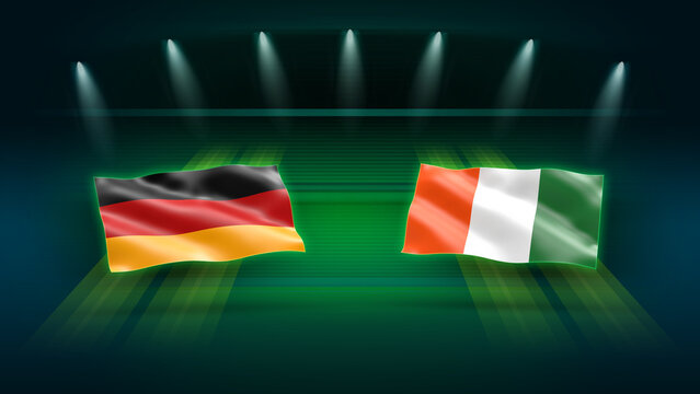 International Soccer Match Preview &ndash; Germany vs Ivory Coast with Flags