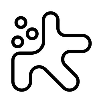 mud splatter line icon