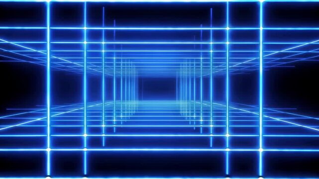 Futuristic Blue Glowing Lines Background