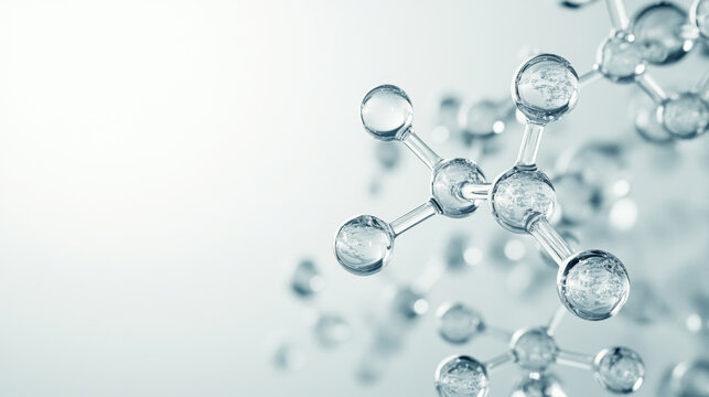Microscopic view of molecular structure - Generative AI
