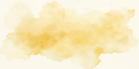 Obraz premium Light yellow watercolor wash stain with soft edges and painterly brush strokes creating an abstract artistic background with gradient tones hand painted watercolor background abstract artistic