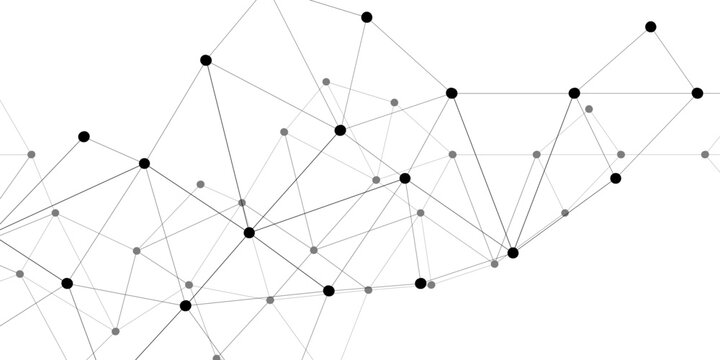 Vector Abstract digital illustration represents connectivity and network. A visual language of complex information. 