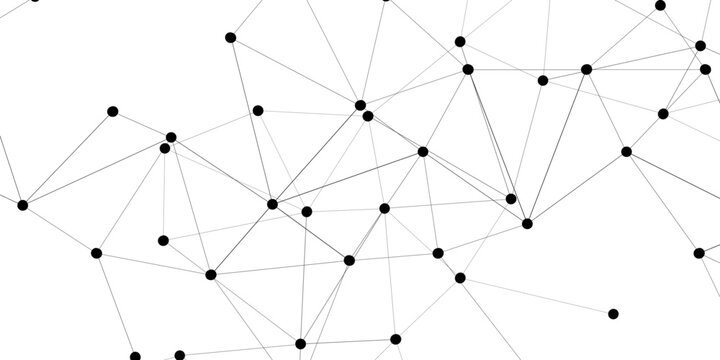 Vector Abstract intricate network, interconnected points forming complex web, representing seamless communication and boundless connectivity.
