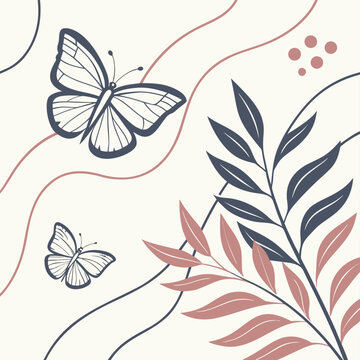 Minimal Organic Pastel Seamless Pattern