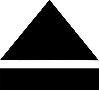 イジェクトボタンのシンプルなモノクロアイコン