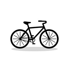 Fototapeta premium Simple Bicycle icon with shadow